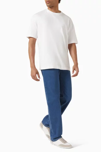 بنطال جينز بقصة ساق مستقيمة دينم