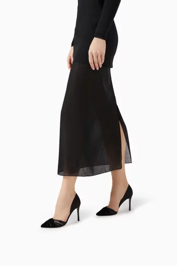 Court Sandals in Velvet and Satin