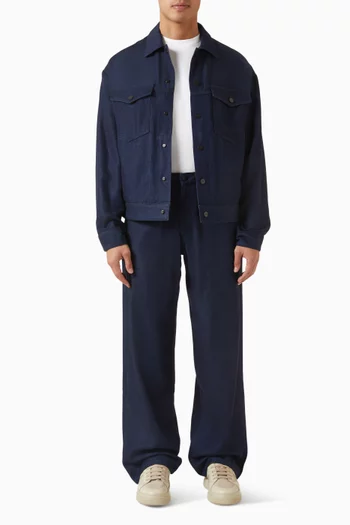 Pocket Blouson Jacket in Denim