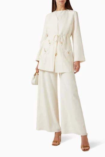 طقم أكيكو تينسيل وكتان، ثلاث قطع