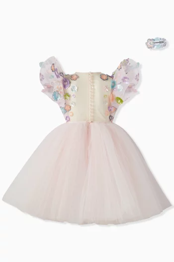 Sequin Flower Tulle Dress