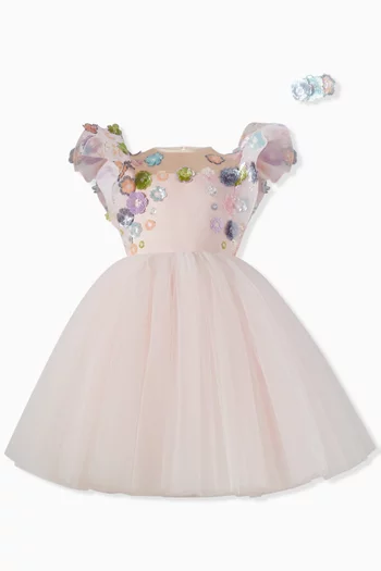 Sequin Flower Tulle Dress