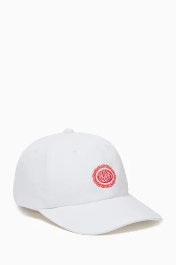 Chain Crest-embroidered Baseball Cap in Cotton-canvas