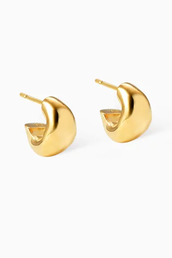 Mini Dahlia Huggies in 18kt Gold Vermeil
