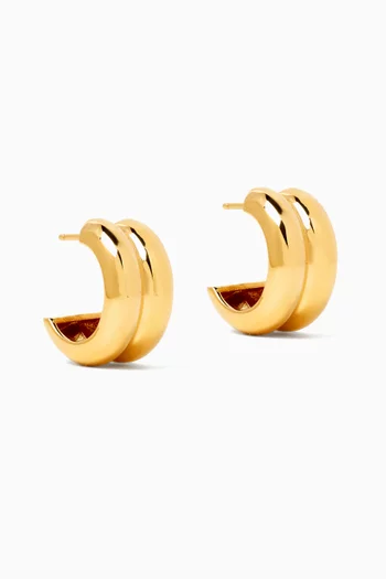 Giulia Hoop Earrings in 18kt Gold Vermeil