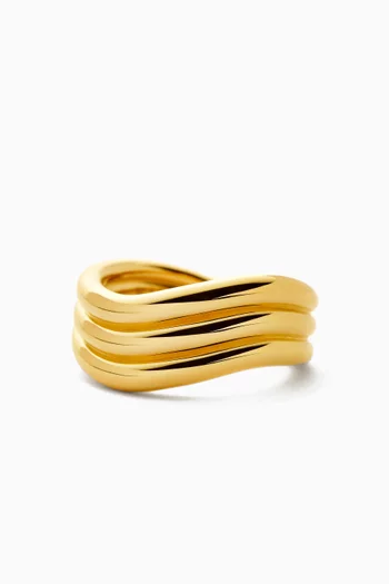 Savi Signature Triple Ring in 18kt Recycled Gold Vermeil