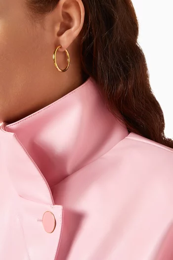 Classic Tunnel Medium Hoop Earrings in 18kt Gold-plated Brass