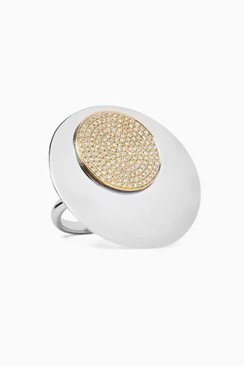 Diamond Disc Ring in 18kt Gold