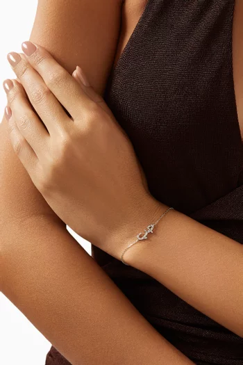 'Hobb' Diamond Bracelet in 18kt White Gold