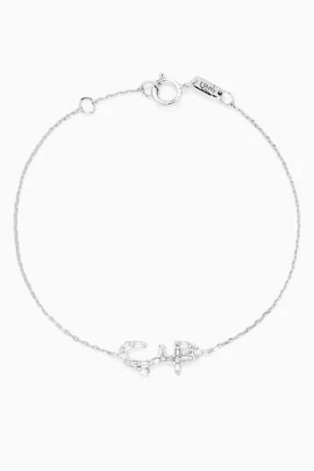 'Hobb' Diamond Bracelet in 18kt White Gold