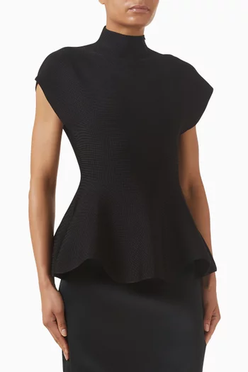 Andra Peplum Top in Viscose Blend