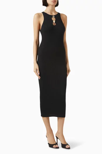 Lorina Midi Dress in Cotton-blend