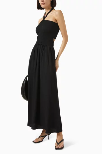 Milie Strapless Maxi Dress in Viscose-blend