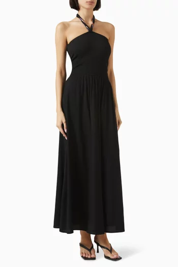 Milie Strapless Maxi Dress in Viscose-blend