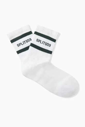 Logo Strip Quarter Socks