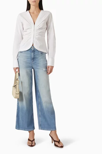 Skate Wide-leg Cropped Jeans in Denim