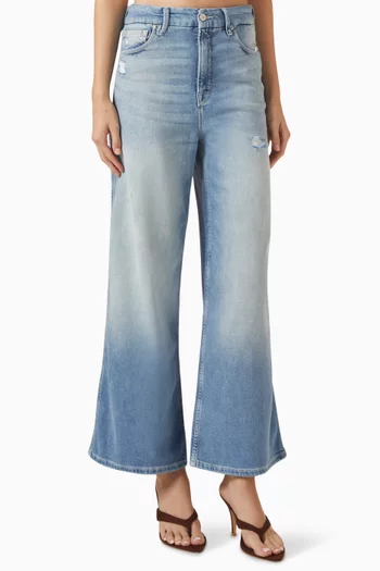 Skate Wide-leg Cropped Jeans in Denim