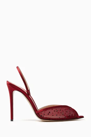 Katy Glitz 105 Slingback Sandals in Mesh