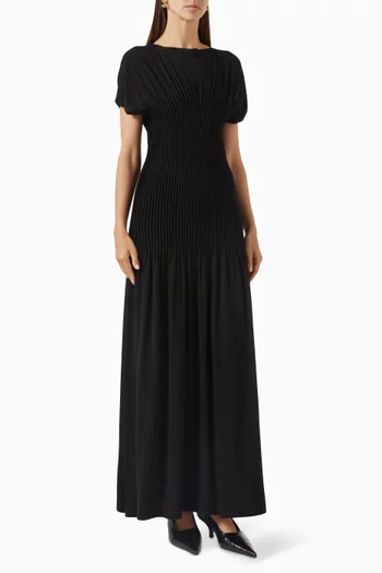 Knife-pleated Dress in Jersey