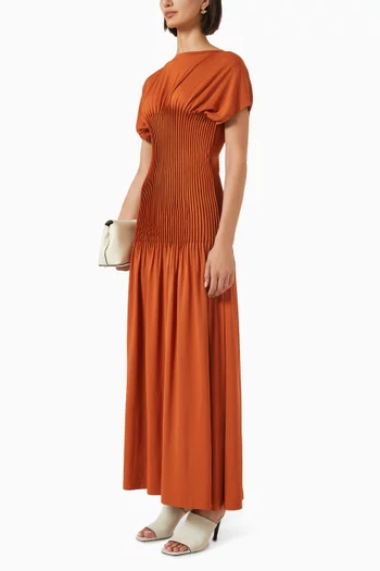 Knife-pleated Dress in Jersey