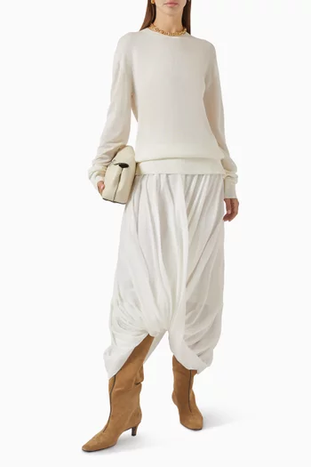 Oversized Knit Sweater in Lyocell Blend