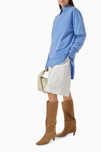 Crewneck Knit Sweater in Cashmere
