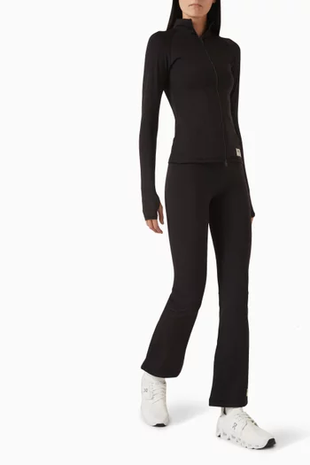 V Front Flared Leggings in Recycled Softskin