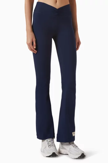V Front Flared Leggings in Recycled Softskin