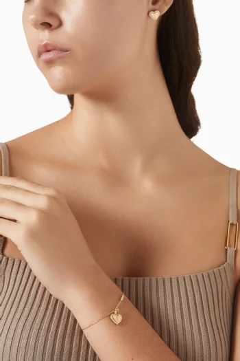 Station Bracelet in Gold-tone Sterling Silver