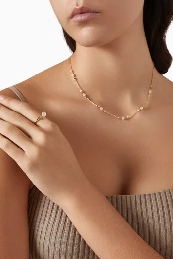 Station Necklace in Brass