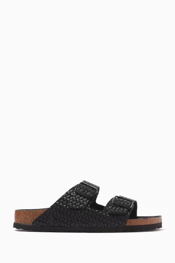 Arizona Rivet Logo Sandals in Leather