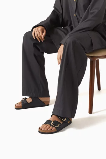 Arizona Big Buckle Sandals in Raffia