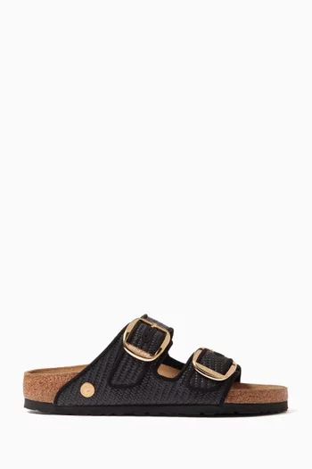 Arizona Big Buckle Sandals in Raffia