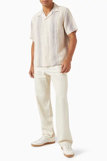 Striped Sunset Shirt in Linen & Cotton