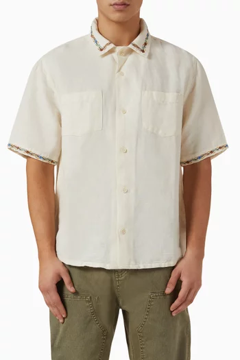 Rose Chain Shirt in Linen Blend
