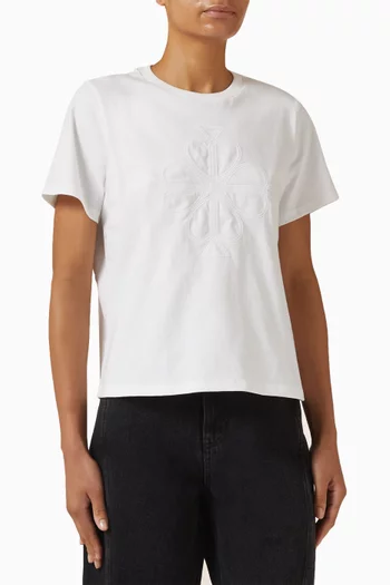 تي شيرت مطرز بشعار الماركة جيرسيه