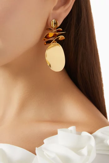 Snack Time Statement Earrings in Gold-tone Metal