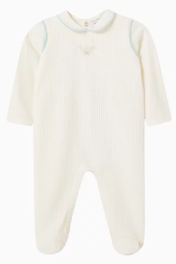 Ribbed Logo Pyjama Onesie