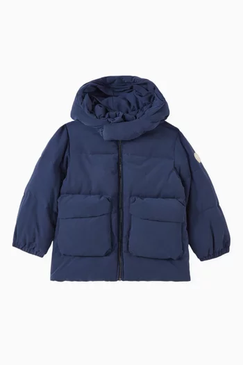 Puff Hooded Jacket in Technical Fabric