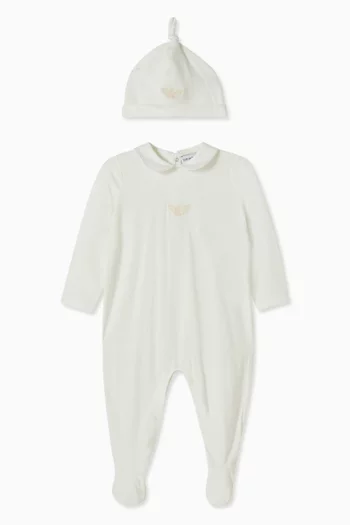 Contrast Logo Sleepsuit Gift Set