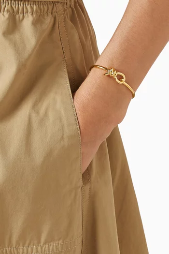 Knot Bangle in 18kt Gold-finish Sterling Silver