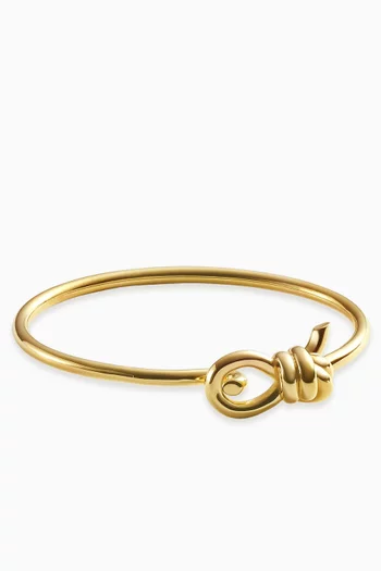 Knot Bangle in 18kt Gold-finish Sterling Silver