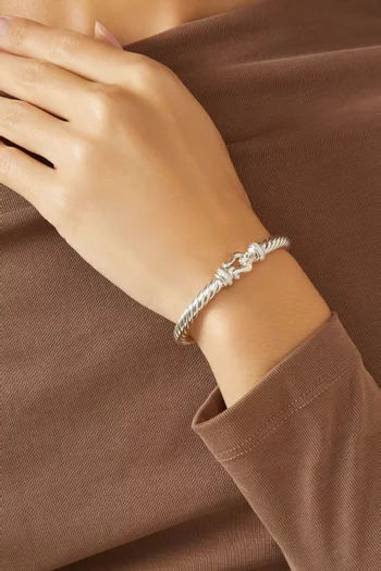 Cable Flex® Diamond Buckle Bracelet in Sterling Silver
