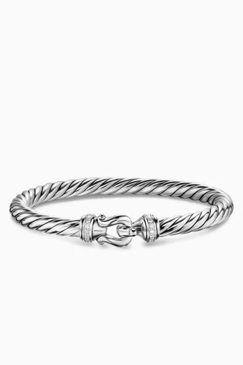 Cable Flex® Diamond Buckle Bracelet in Sterling Silver