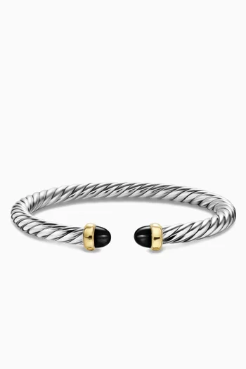 Cable Flex® Bracelet in Sterling Silver & 14kt Yellow Gold
