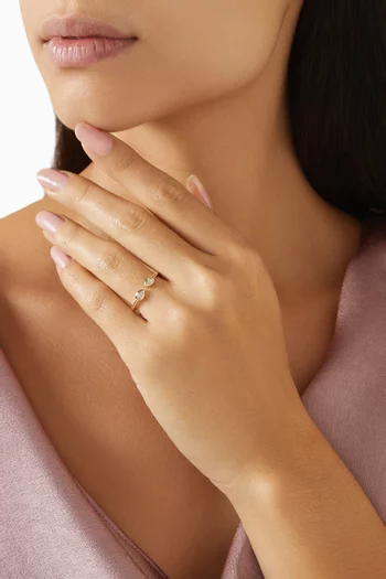 Petite Modern Renaissance® Diamond Open Pear Ring in 18kt Yellow Gold