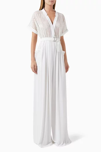 Geralyn Jumpsuit in Mesh & Poly-lycra