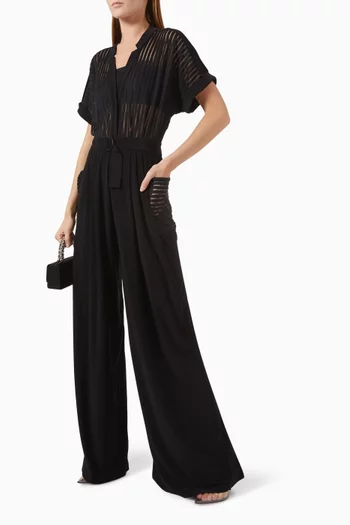 Geralyn Jumpsuit in Mesh & Poly-lycra
