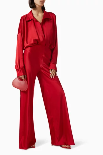 Bias Elephant Pants in Satin
