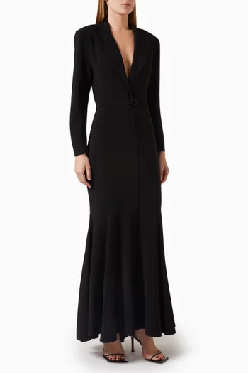 Single-breasted Blazer Gown